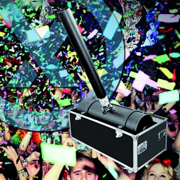 Compressed air confetti shooter cannons, how and where to use them.